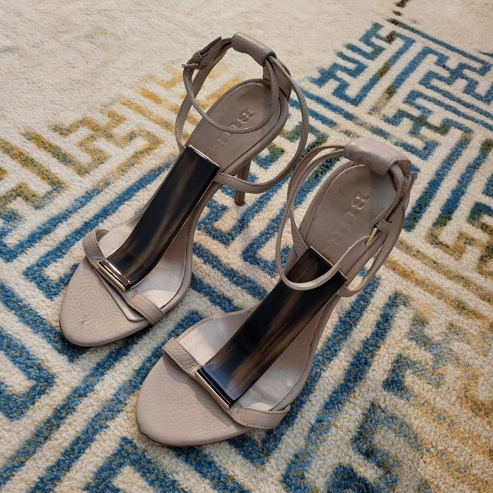 Burberry Beige Strappy Heels